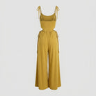Tina Black Jumpsuit Women | Elegant Cut-Out, Soft Fabric, Adjustable Tie Front 1