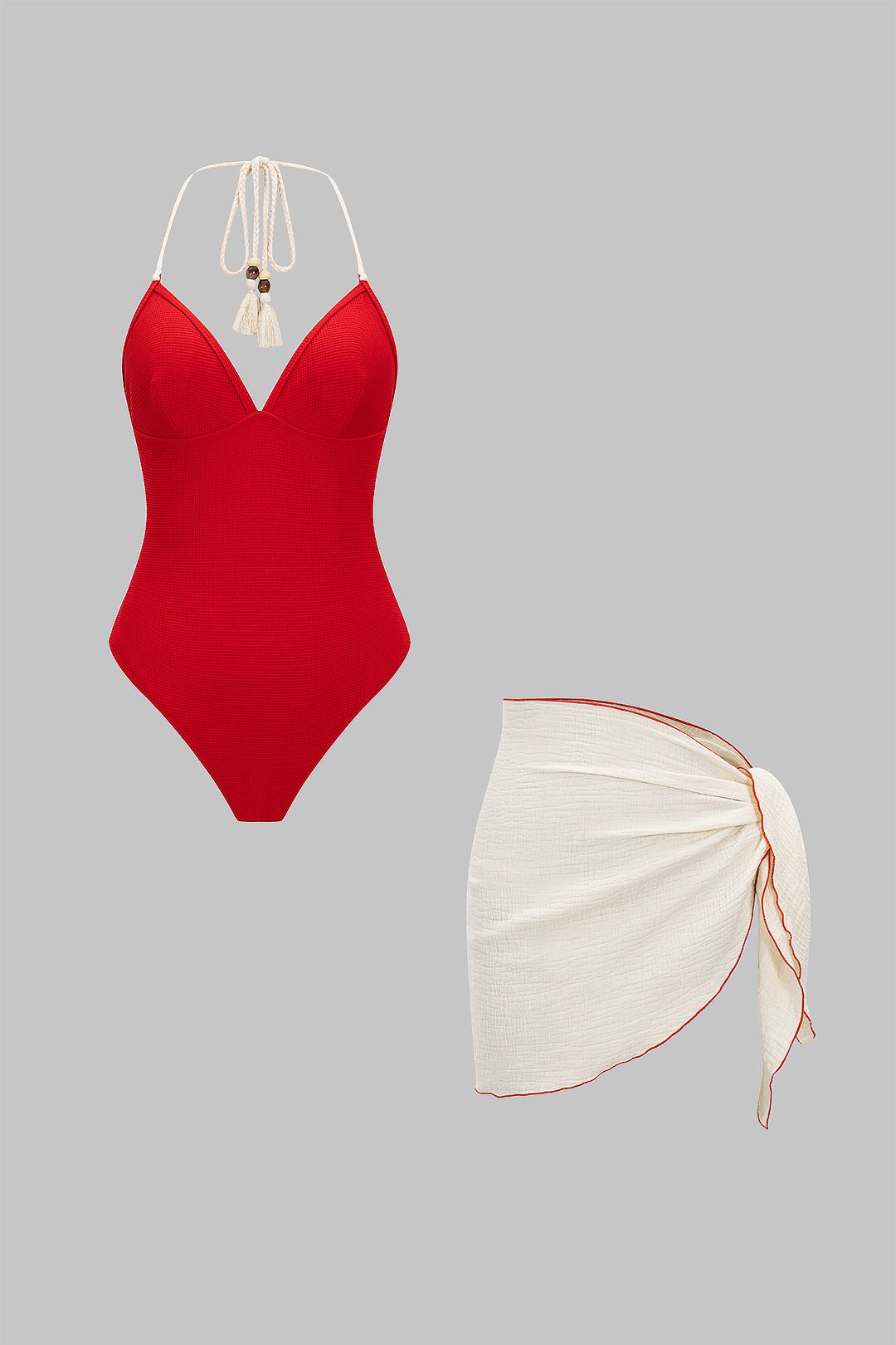 Tropica Beach Cover Up Dress | Slim Fit, Ruffle Detail 0