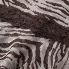 Vela Mini Skirt | Zebra Print Mesh with Double Lace Trim 5