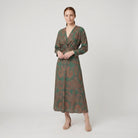 Vera A-Line Maxi Dress | Lightweight V-Neck, Knotted Front for Weddings and Summer Events 1
