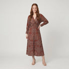 Vera A-Line Maxi Dress | Lightweight V-Neck, Knotted Front for Weddings and Summer Events 2
