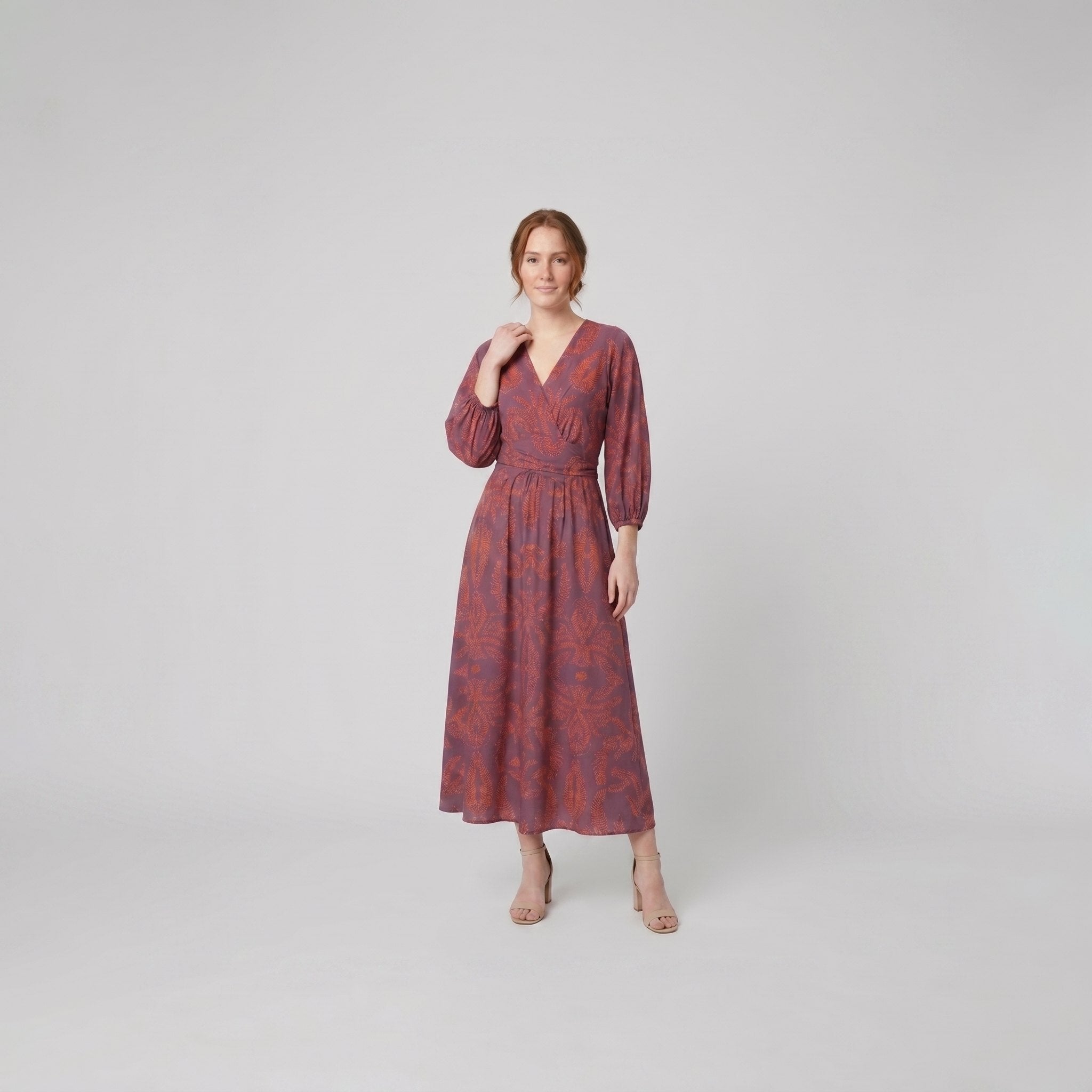 Vera A-Line Maxi Dress | Lightweight V-Neck, Knotted Front for Weddings and Summer Events 3