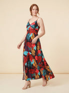 Vera Maxi Dress | Floral Print, High Waist Sleeveless Summer Wedding Guest Dress 1