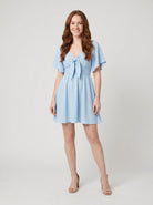 Vera Mini Dress | V Neck, Bow Tie Detail, Summer Ready 2