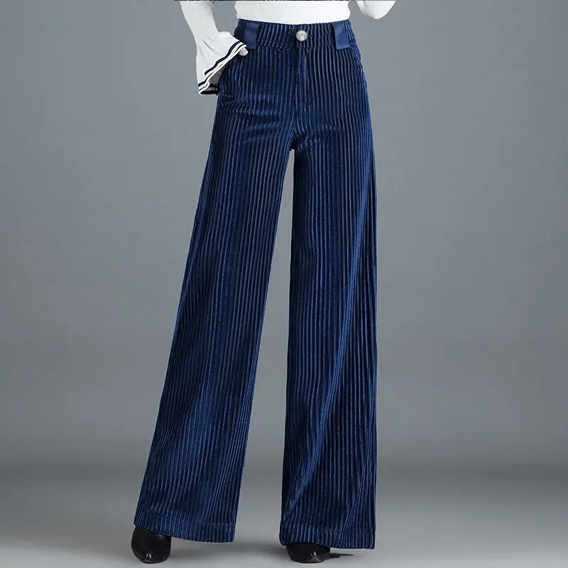 Vera Wide Leg Trousers | Soft Corduroy, Mid-High Rise 0
