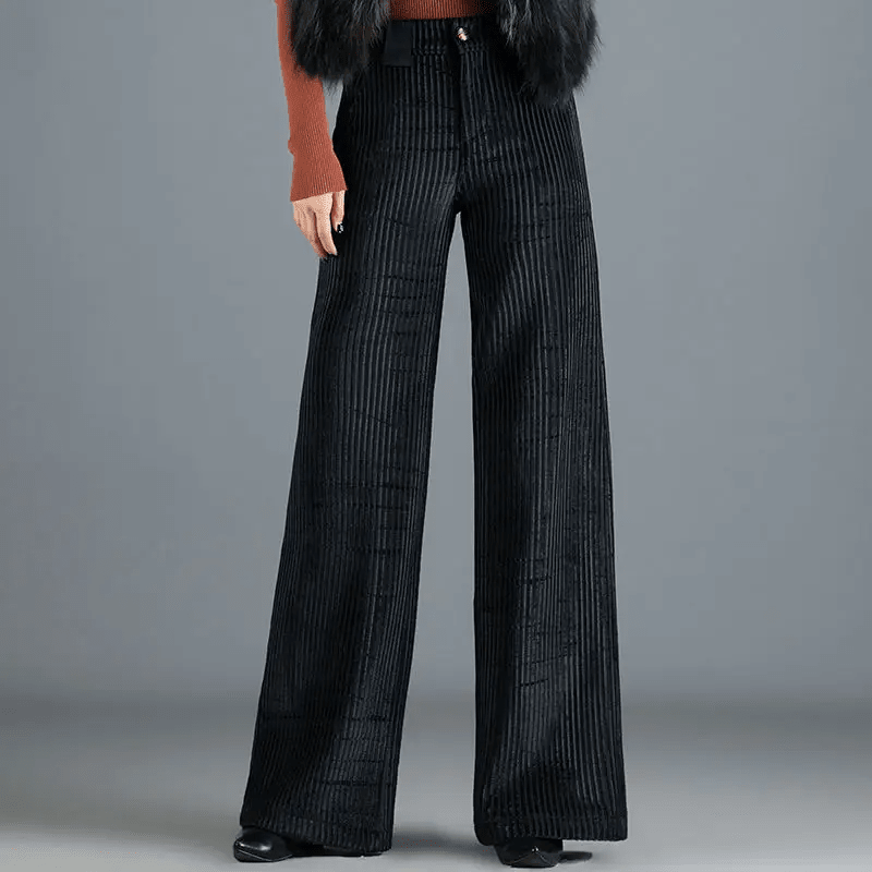 Vera Wide Leg Trousers | Soft Corduroy, Mid-High Rise 2