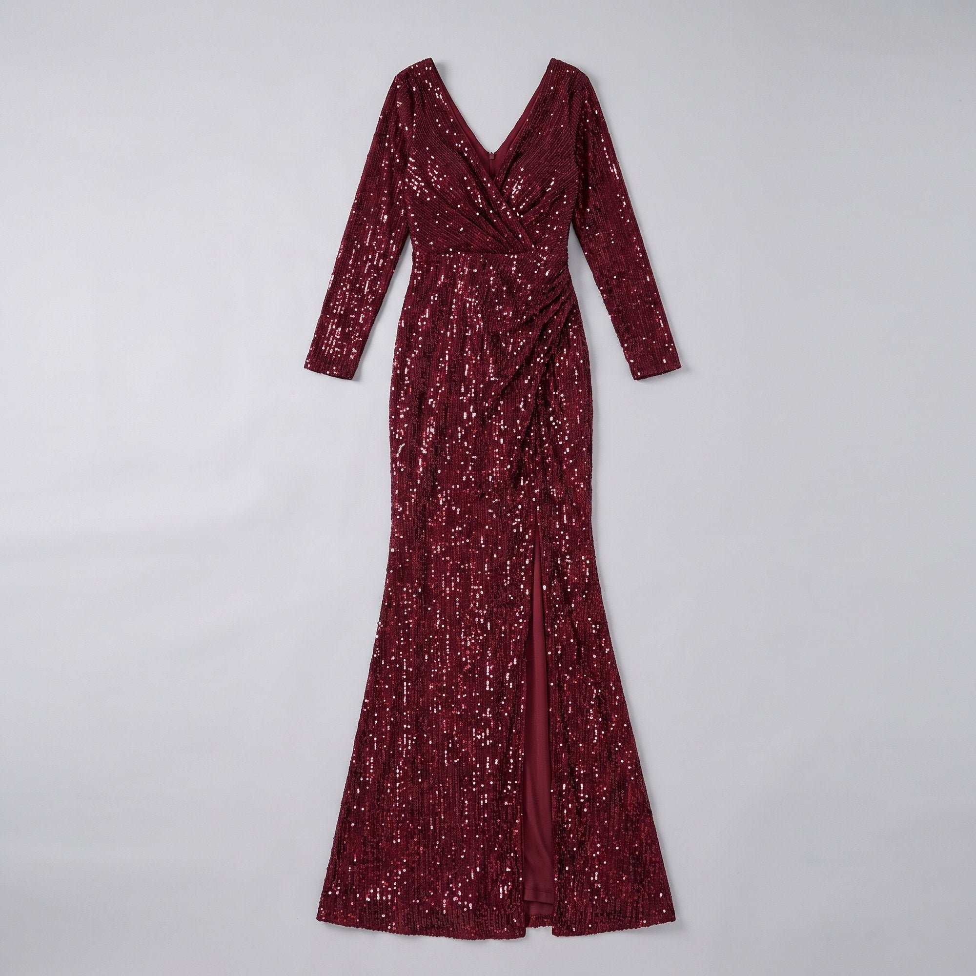 Vesper sequin evening gown with thigh-high slit 7