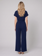 Sybil navy wide-leg jumpsuit with self-tie waist 3