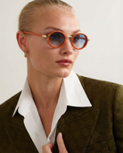 Viva Icon Shades | Oval Sunglasses with Gold Detailing 2