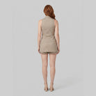 Willa Mini Skort | Soft Taupe, Built-In Shorts, Comfortable Fit 3