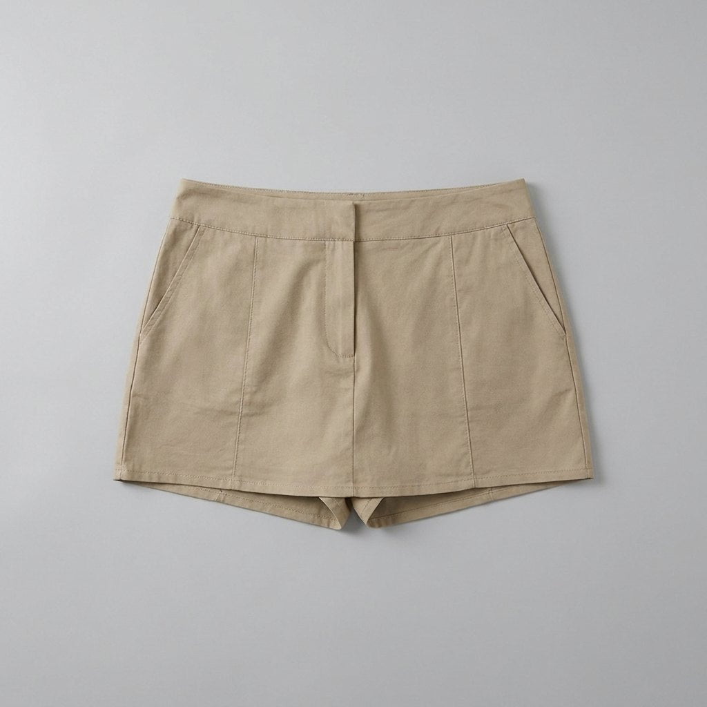 Willa Mini Skort | Soft Taupe, Built-In Shorts, Comfortable Fit 4
