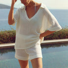 Wina Women's Set | Lightweight Loungewear, Hollow Knit Fabric 1