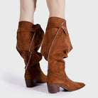 Winslow Cowgirl Boots | Slouch Shaft, Pointed Toe, Suede-Touch 4