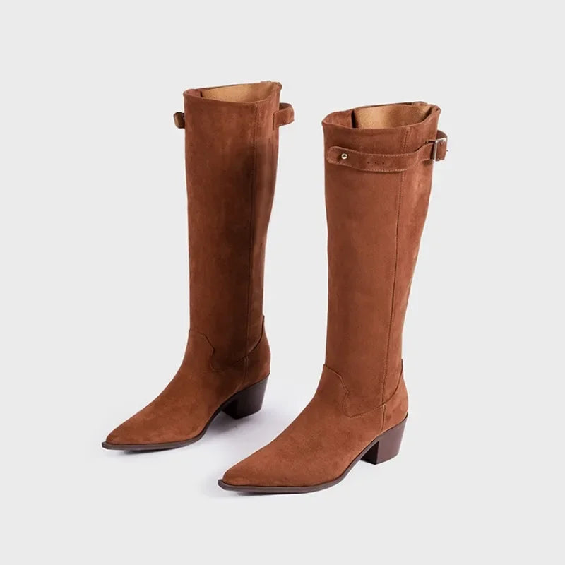 Winslow Cowgirl Boots | Slouch Shaft, Pointed Toe, Suede-Touch 7