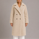 Women's Long Teddy Coat Double-Breasted Faux Fur Winter Coat 0