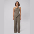 Wren One-Shoulder Top | Woven Fabric, Asymmetric Hem, Trendy Womens Top for Going Out 0