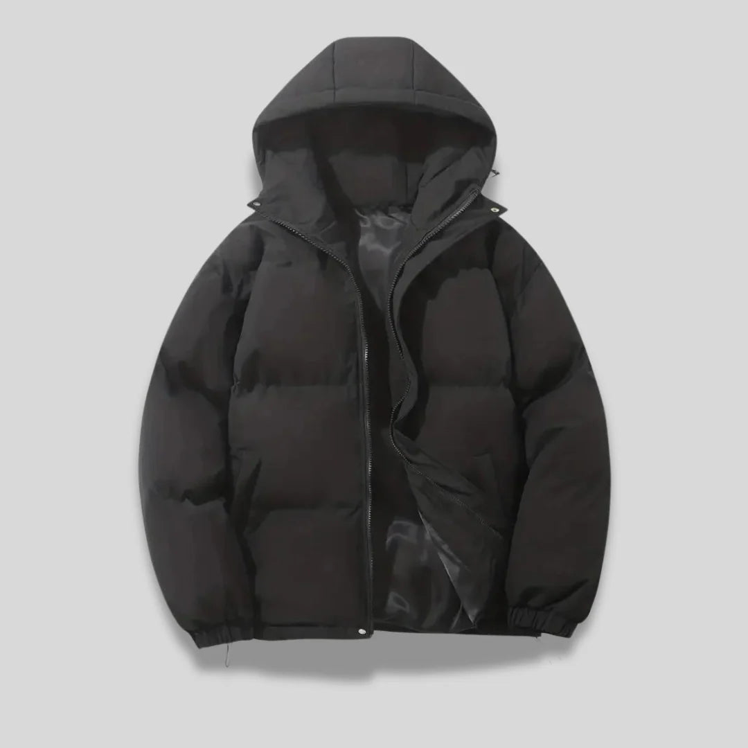 Wynter Black Puffer Jacket | Hooded, Insulated for Women 2