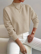 Yara Knit Sweater for Women | High Collar, Soft Fabric, Multiple Colors 3