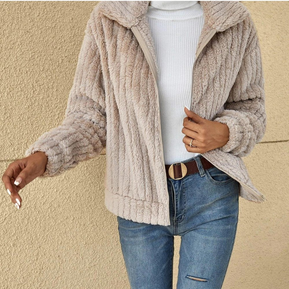 Zara Cozy Cardigan | Plush Shawl Collar, Loose Fit, Multi-Color 6