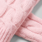 Clara off-shoulder knit top cable knit texture close-up