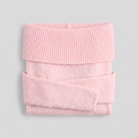 Clara off-shoulder knit top in pink, flat lay product shot