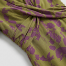 Virel Floral Midi Dress fabric close-up detail