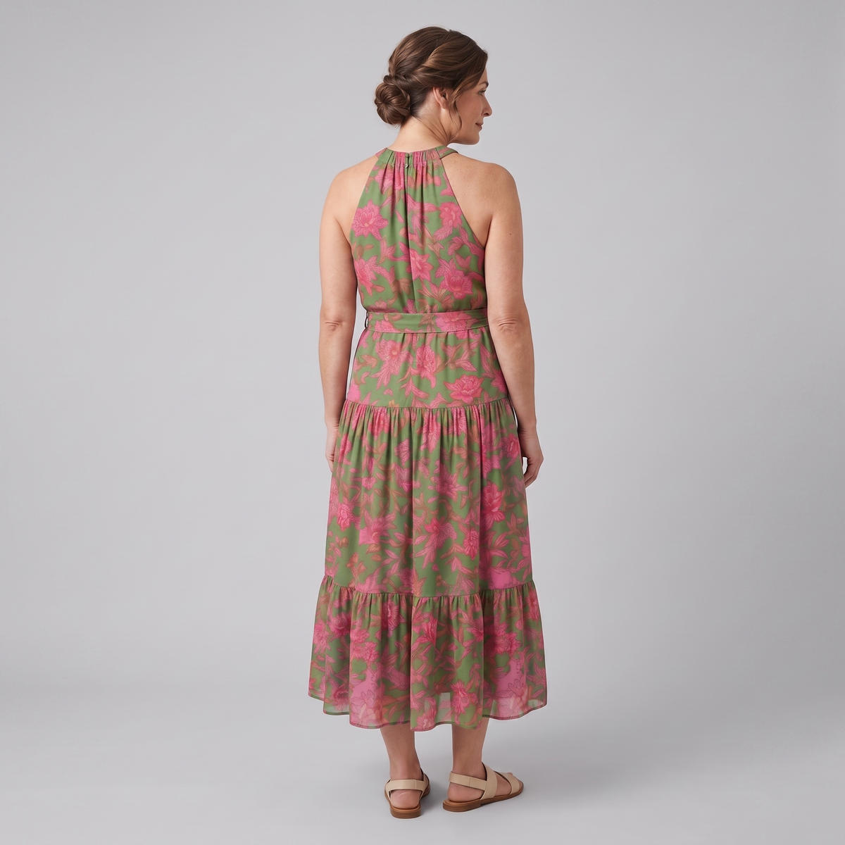 Raven Midi Dress back view on model