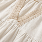 Bella Mini Dress White - fabric close-up detail