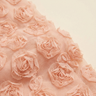 Dara Floral Midi Dress Peach Pink - fabric close-up detail