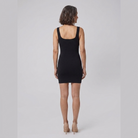 Quinn Women's Dress sculpting jersey mini back view model