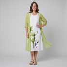 Fleur Midi Dress Set Light Green - front view