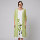Fleur Midi Dress Set Light Green - front pose