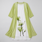 Fleur Midi Dress Set Light Green - flat lay product