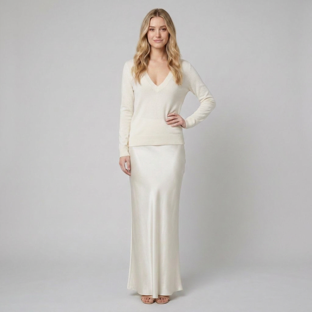 Sarina Dress Set White - front view