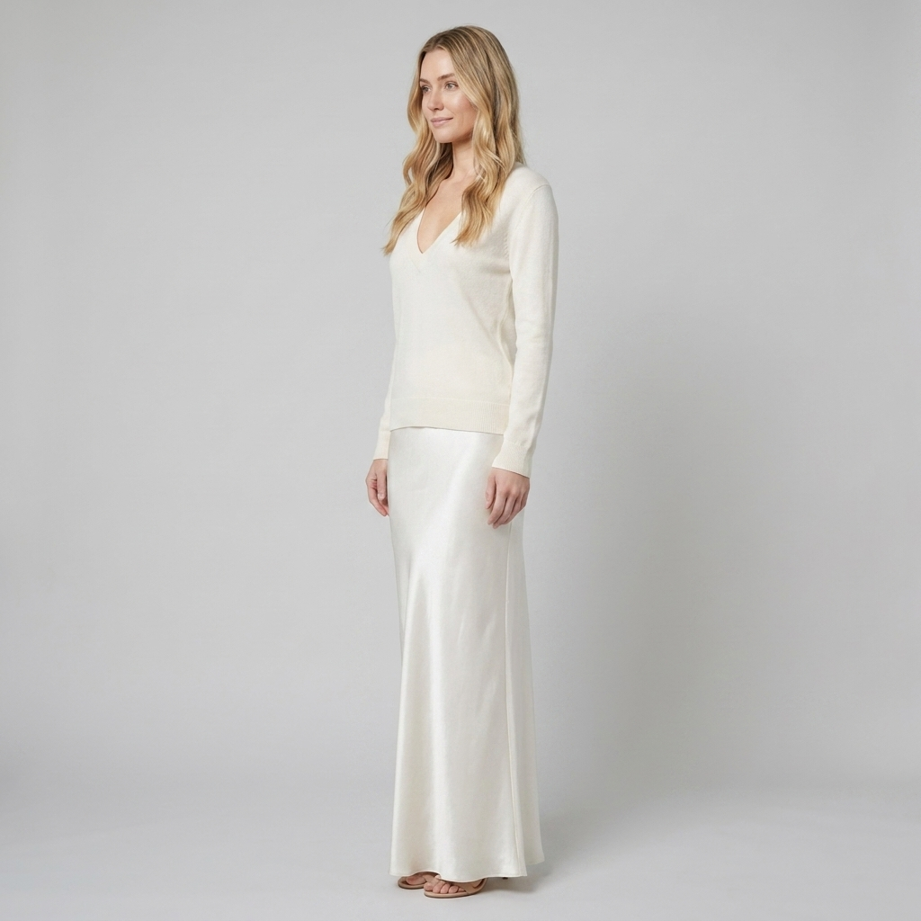 Sarina Dress Set White - side angle