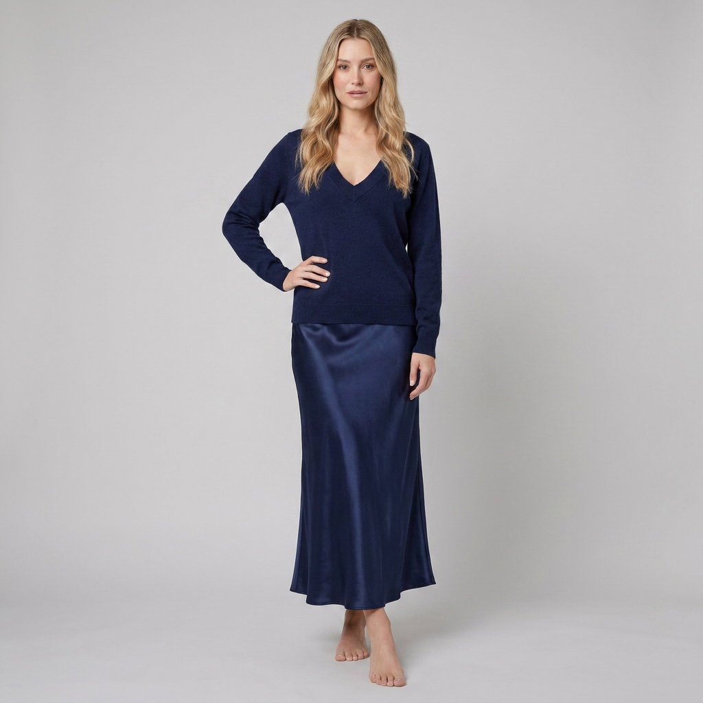 Sarina Dress Set Navy Blue - front view