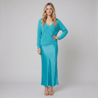 Sarina Dress Set Turquoise - front view