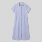 Sierra blue striped shirt dress flat lay product