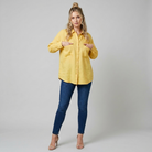 Lino Classic Shirt in Yellow - Front Pose B