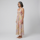 Fiona Maxi Dress in Garden Print - Side View