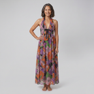 Fiona Maxi Dress in Tropical Print - Front View