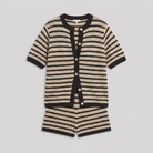 Sola Knitted Co Ord Set Black - Product Flat Lay