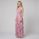 Nora Maxi Dress Pink - Side View