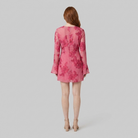 Alyra Midi Dress Rose Red - Back View