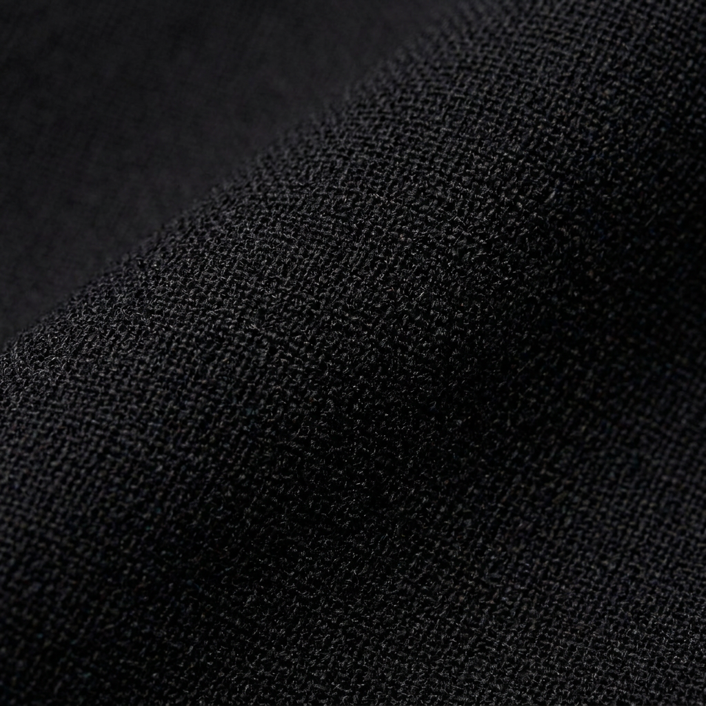 Women's Black Halter Neck Wide Leg Jumpsuit - Fabric Close-Up