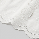 Pamela Boutique white broderie anglaise fabric texture close-up