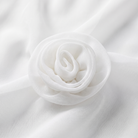 Iona chiffon blouse 3D rosette and sheer fabric close-up
