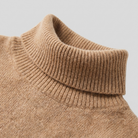 Isabella knit dress turtleneck collar and knit texture close-up