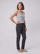 Ivanna cashmere-blend sleeveless knit vest in grey on model