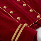 Ivy velvet blazer gold-tone buttons and braid trim close-up